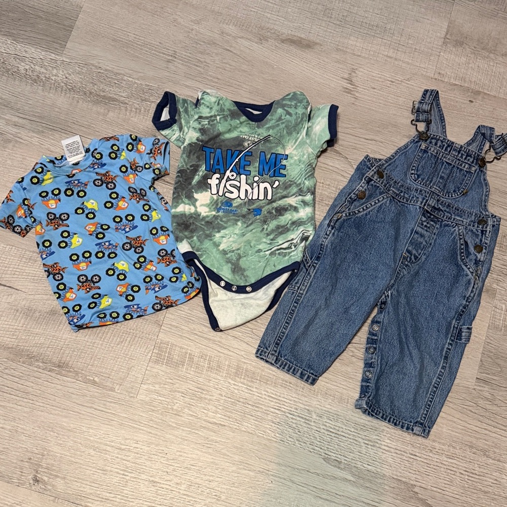 Kids' Blue and Green Outfit Set